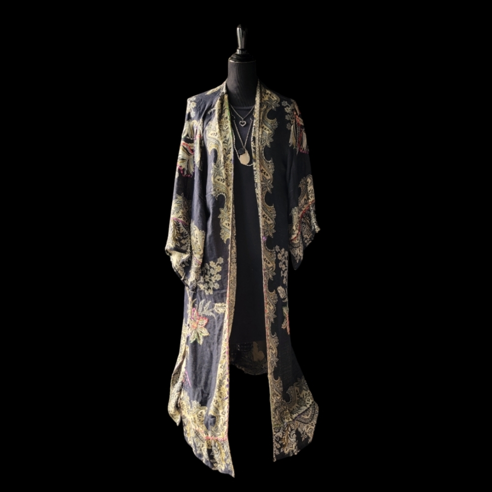 NWT Raj Kimono Black and Various
